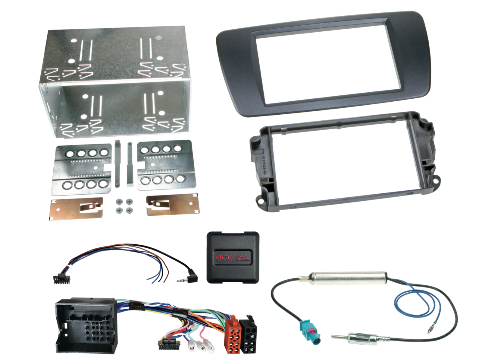 2-DIN Kit Seat Ibiza 2008-2015 azabache schwarz LFB/Antenne