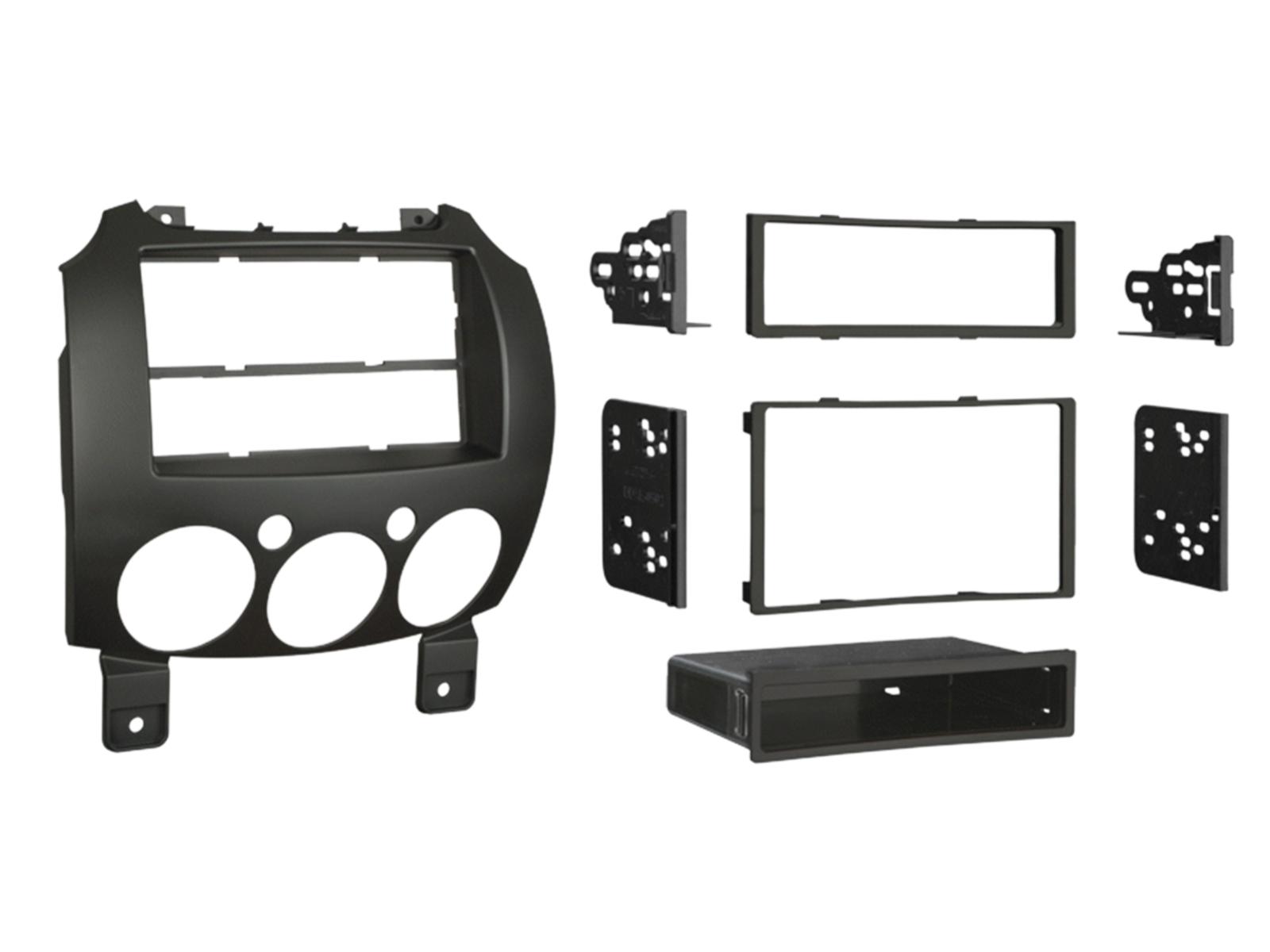2-DIN Kit mit Fach Mazda 2(DE) 10/2007-02/2015 LFB/Amp