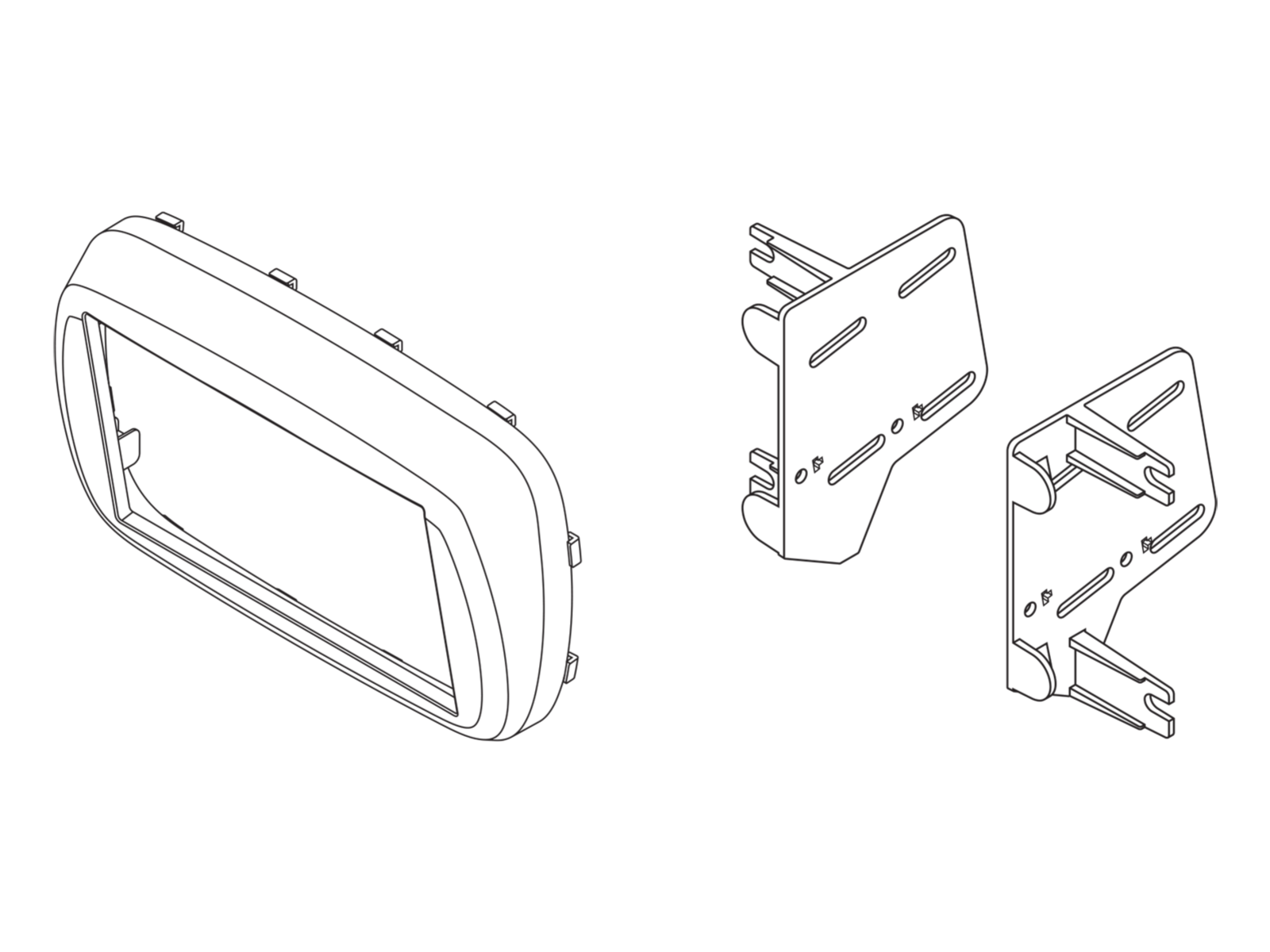 2-DIN Radioblende Fiat 500X(ZAF 334) 01/2015-08/2024 schwarz