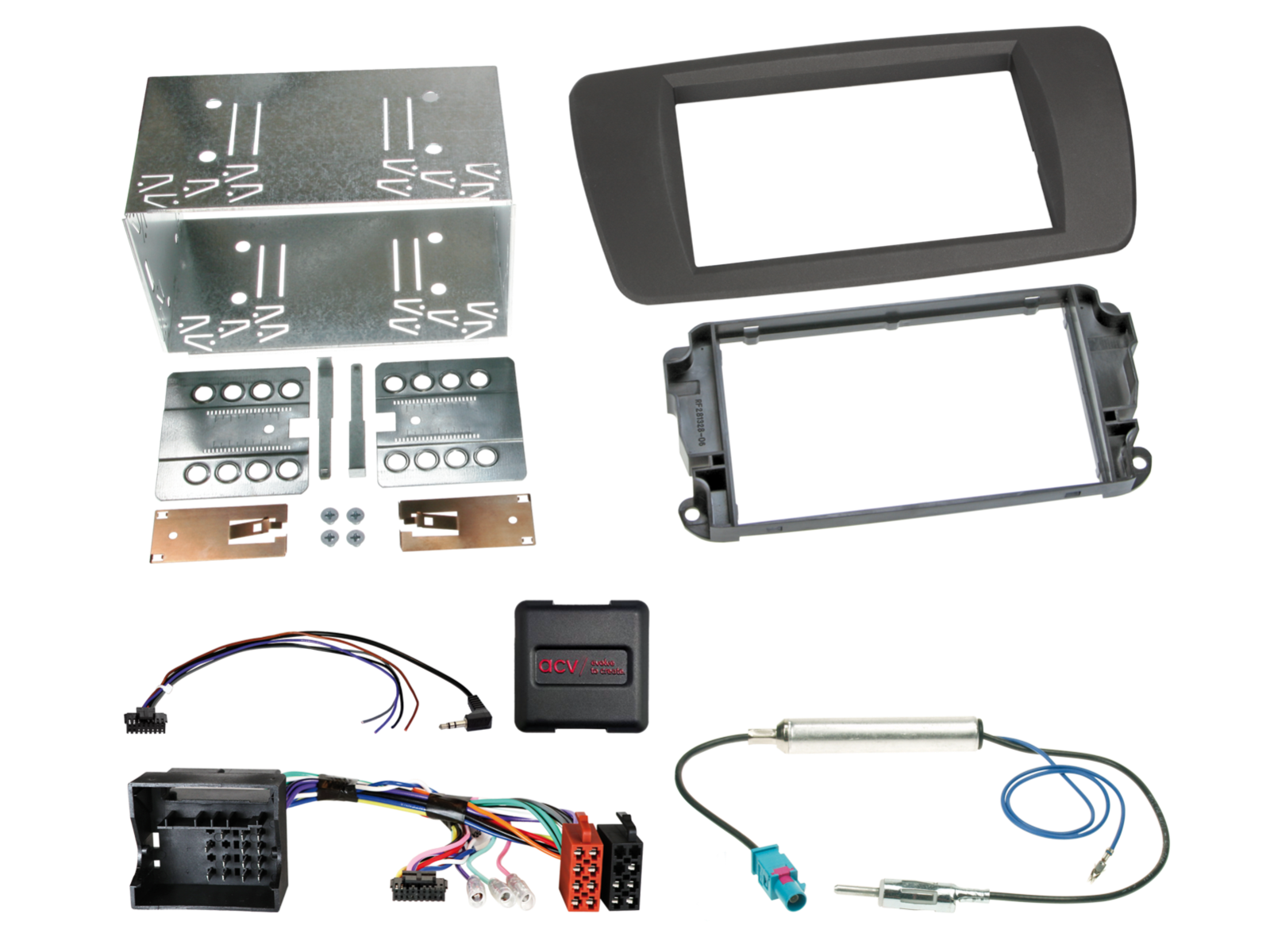 2-DIN Kit Seat Ibiza 2008-2015 tuam grau LFB/Antenne