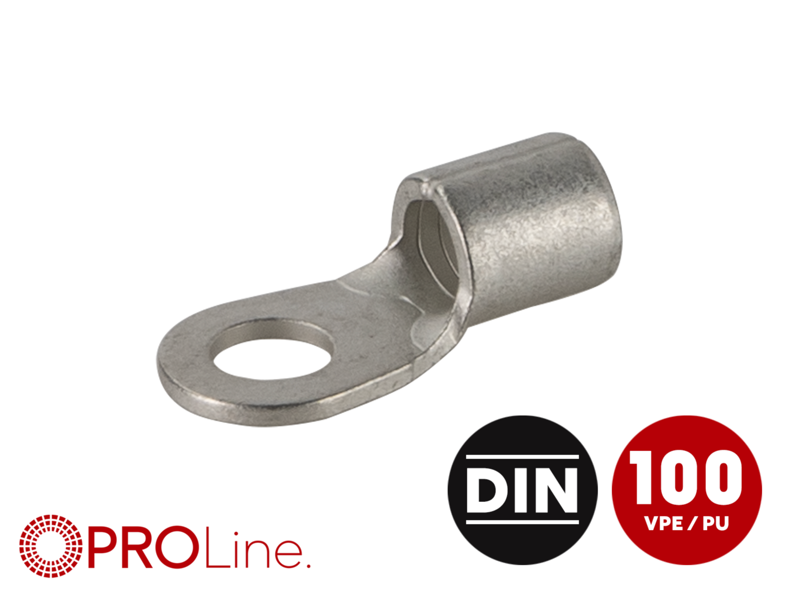 Ringkabelschuh 10mm²/5,3mm M5 unisoliert 100 Stück