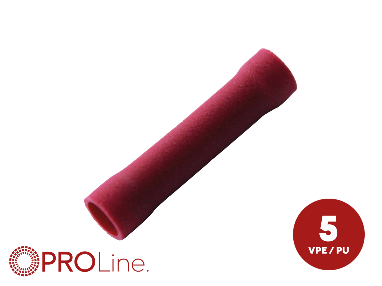 Stoßverbinder 0,5mm²-1,5mm² rot EE 5 Stück