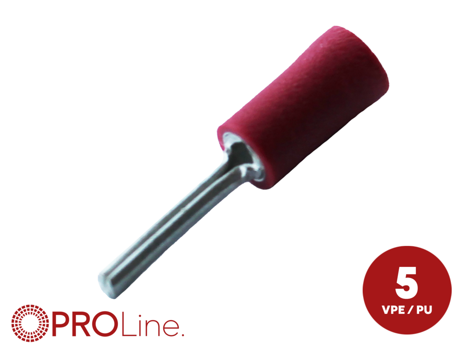 Stiftkabelschuh 0,5mm²-1,5mm²/12mm rot EE 5 Stück