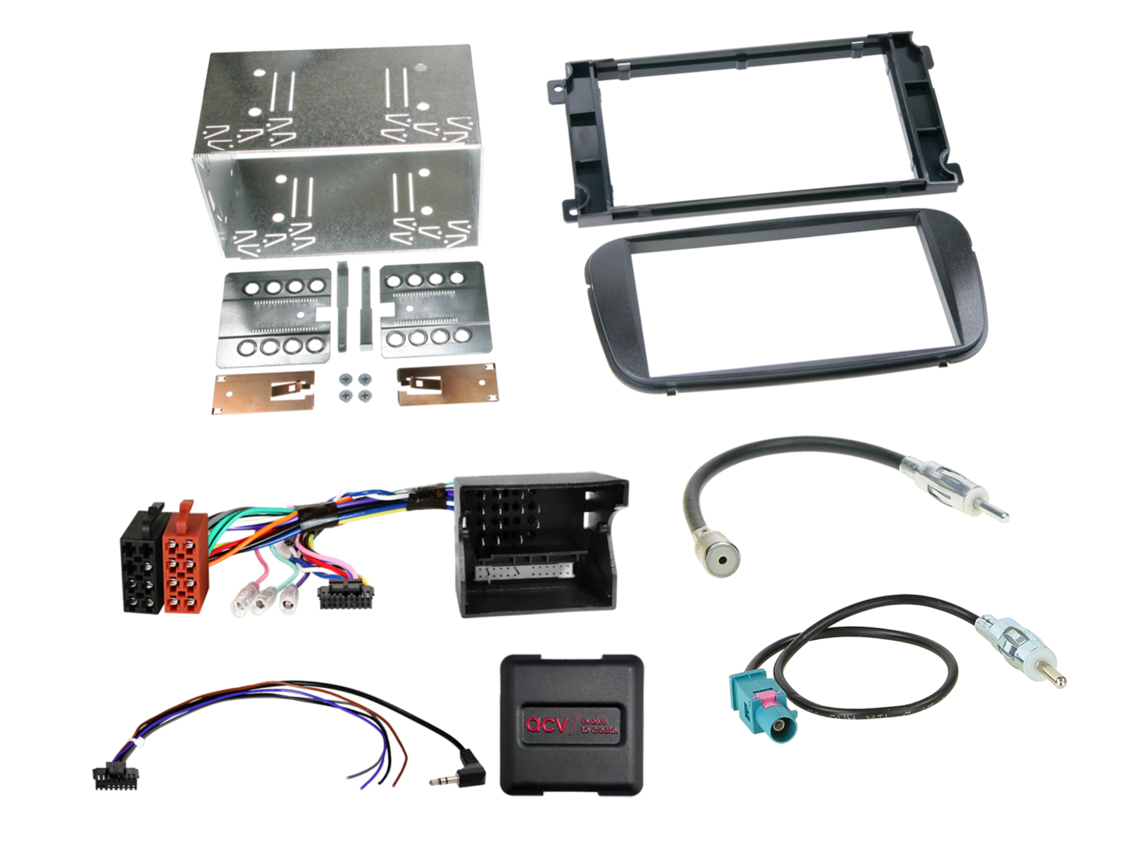 2-DIN Kit Ford diverse Fahrzeuge schwarz LFB/CAN Bus/Antenne