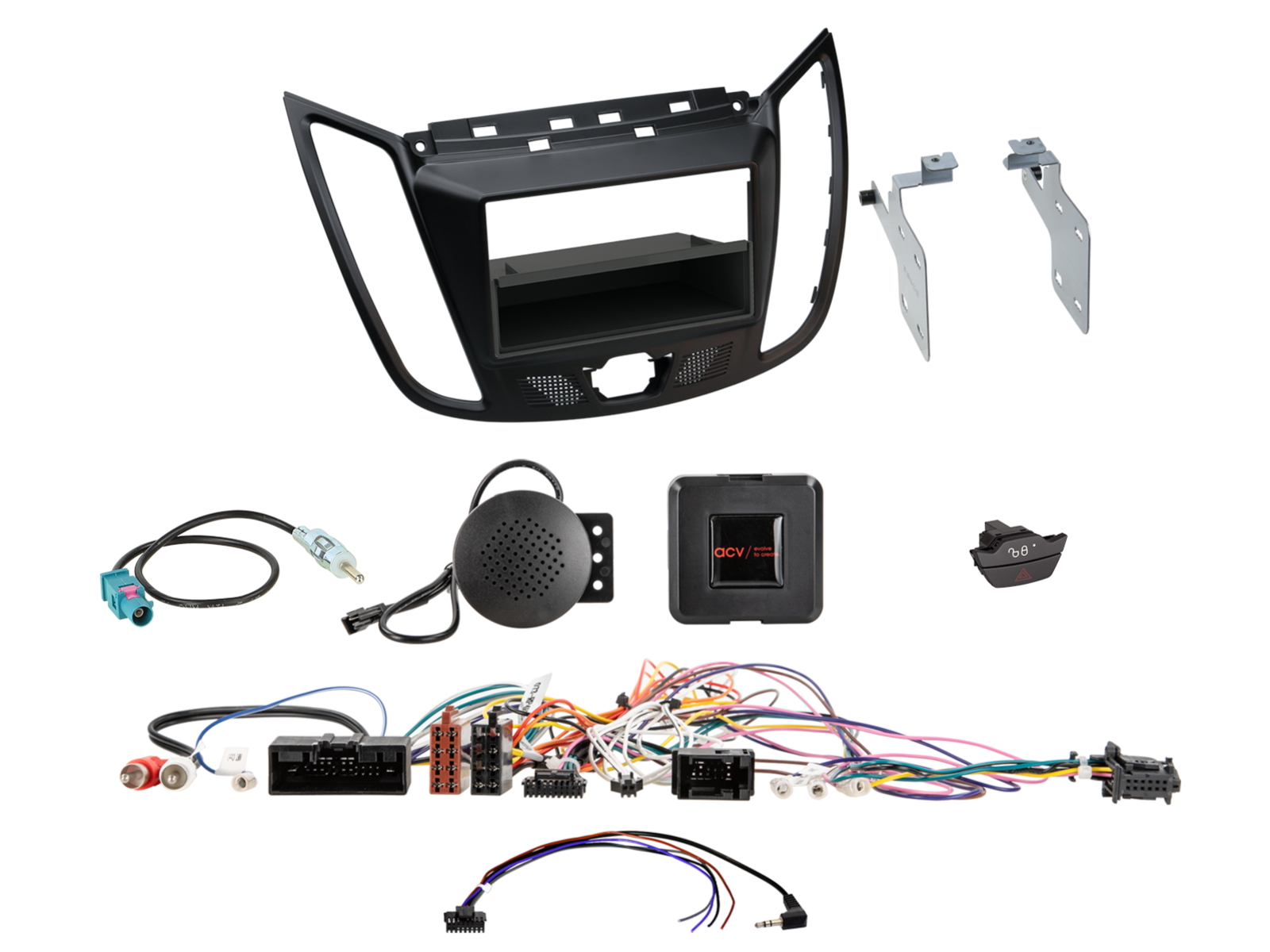 2-DIN Kit mit Fach Ford C-MAX DXA)/Kuga(DM2) LFB/Antenne
