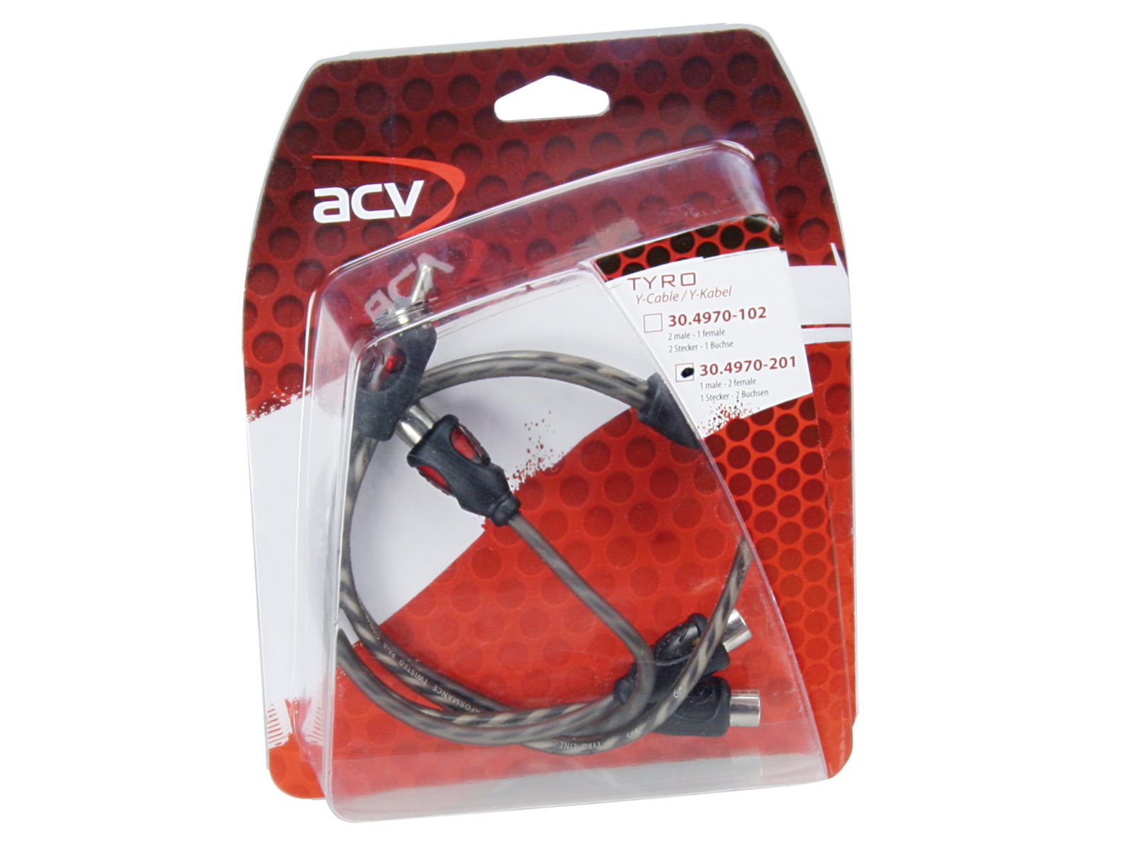 Cinch Kabel acv TYRO Economy Line Y-Kabel (m)>(f)/(f) 30cm