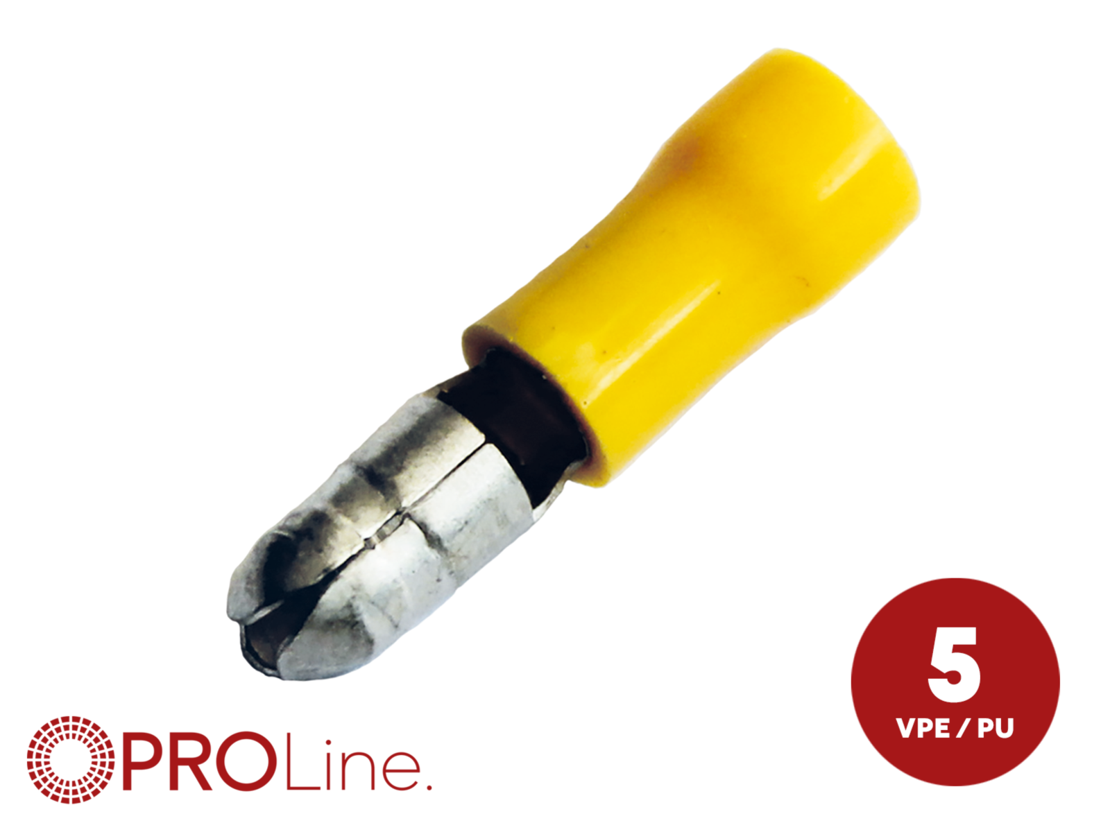 Rundstecker 4,0mm²-6,0mm²/5,0mm gelb ST 5 Stück