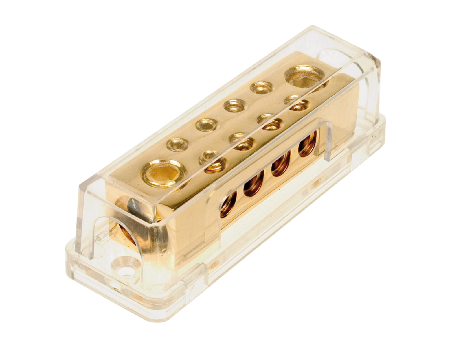 Verteilerblock (gold) 2 x 50 mm²  / 8 x 10 mm²