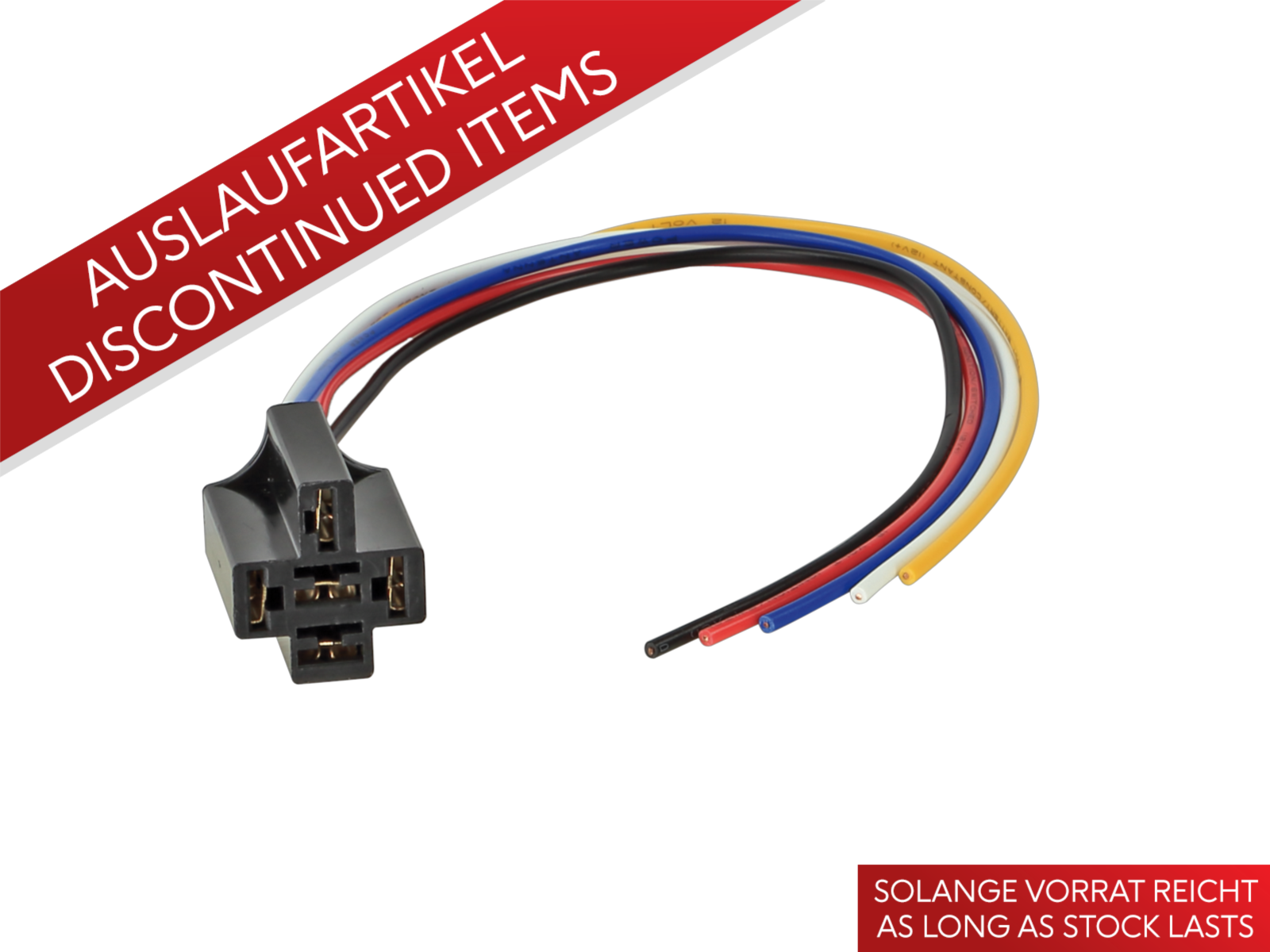 Schließerrelais Relaissockel Kabel 30 cm lose