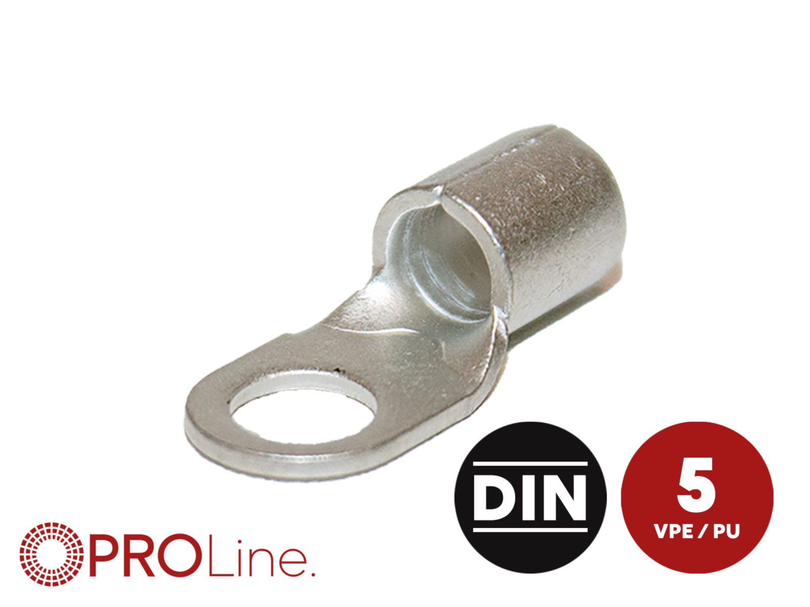 Ringkabelschuh 35mm²/10,5mm M10 unisoliert 5 Stück