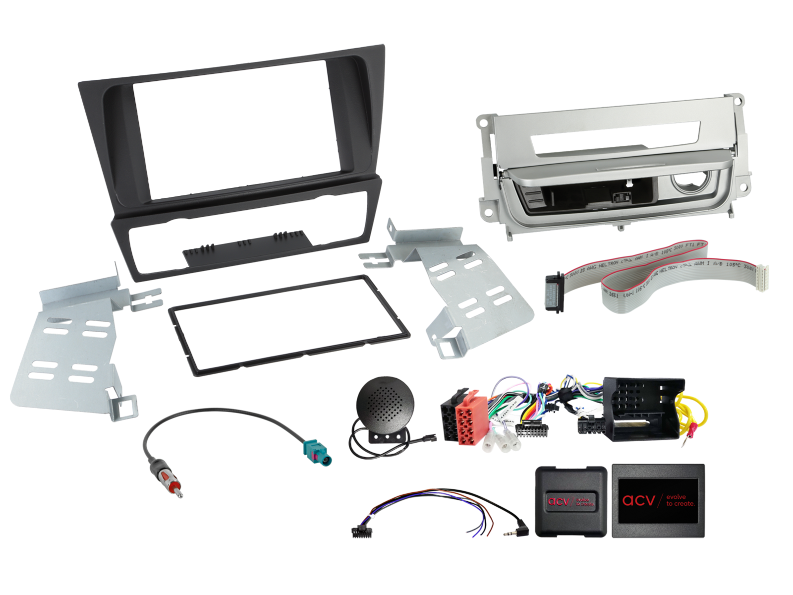 2-DIN Kit BMW 3er mit Raucherpaket silber LFB/Antenne