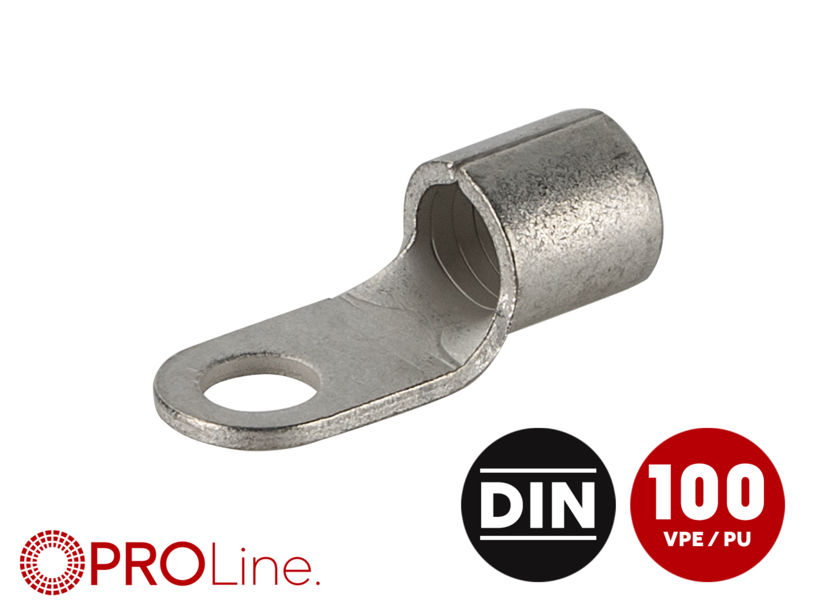 Ringkabelschuh 25mm²/6,5mm M6 unisoliert 100 Stück