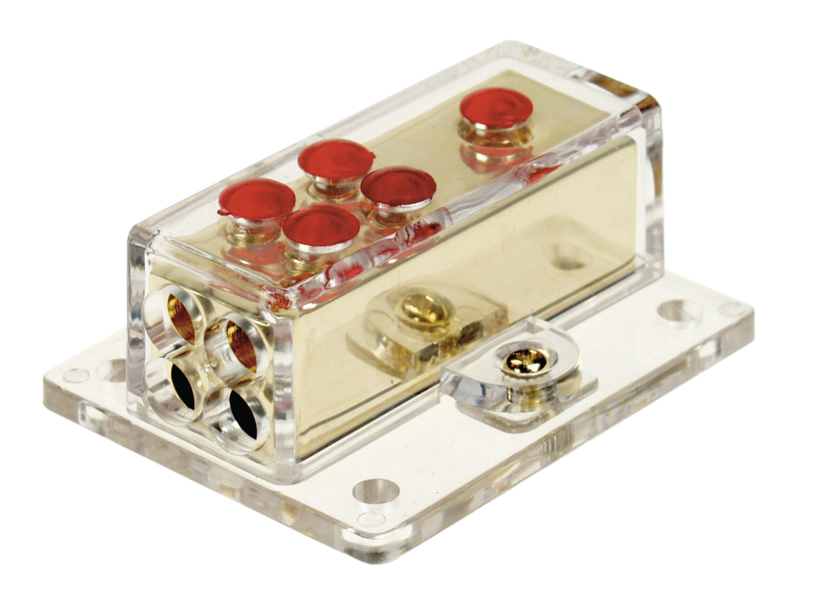 Verteilerblock (gold) 1 x 20 mm²  / 4 x 10 mm²