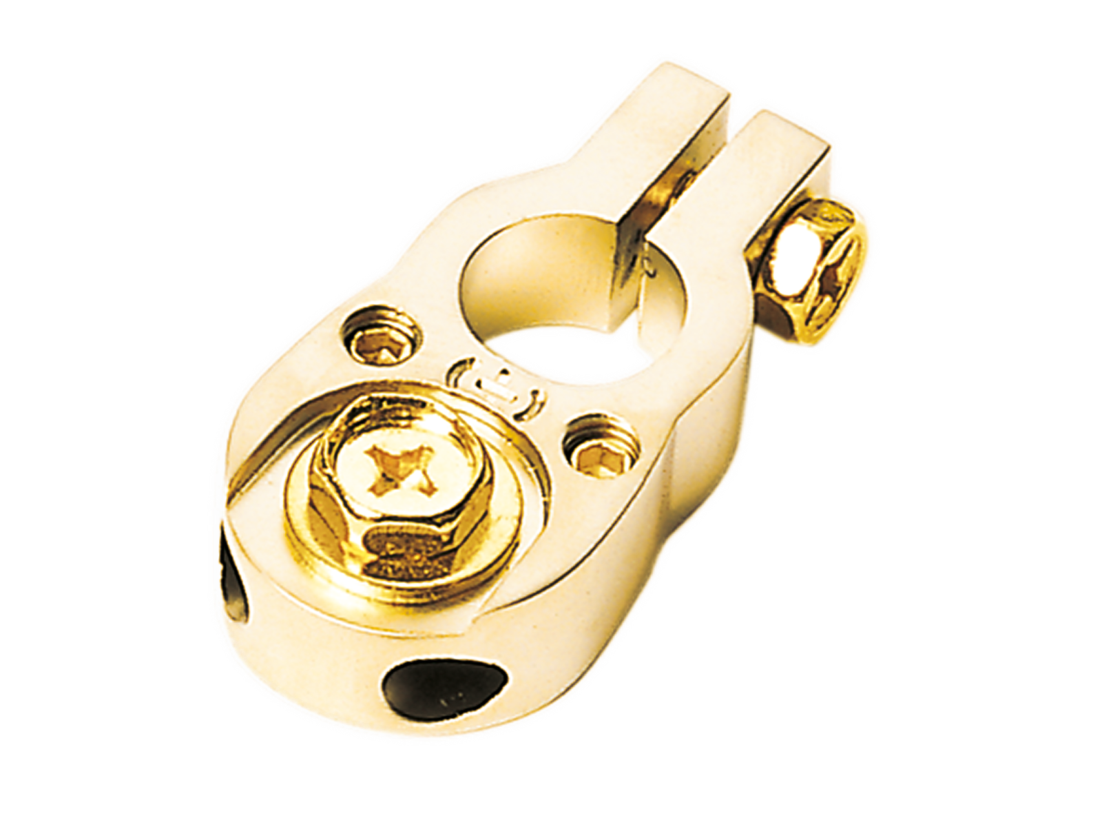 Batterieklemme Pluspol (gold)   2 x 10 mm²