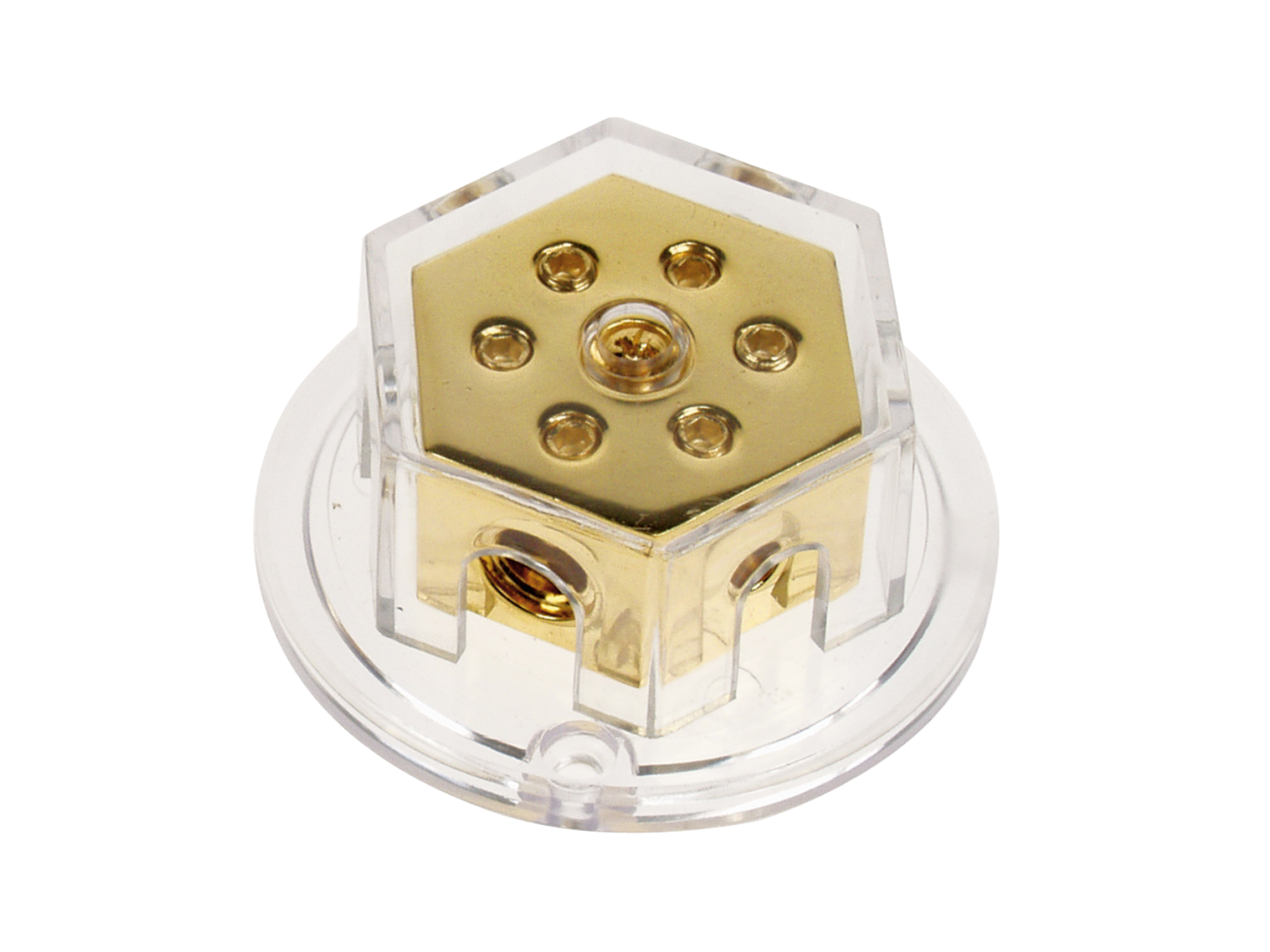 Verteilerblock (gold) 2 x 50 mm²  / 4 x 20 mm²