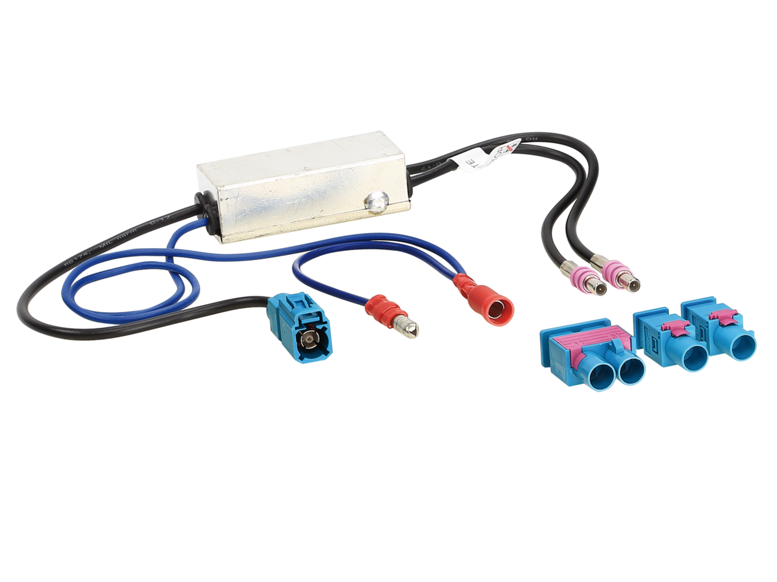 Antennenadapter Fakra(m)(Set)>Fakra(f) 12V Phantom lose