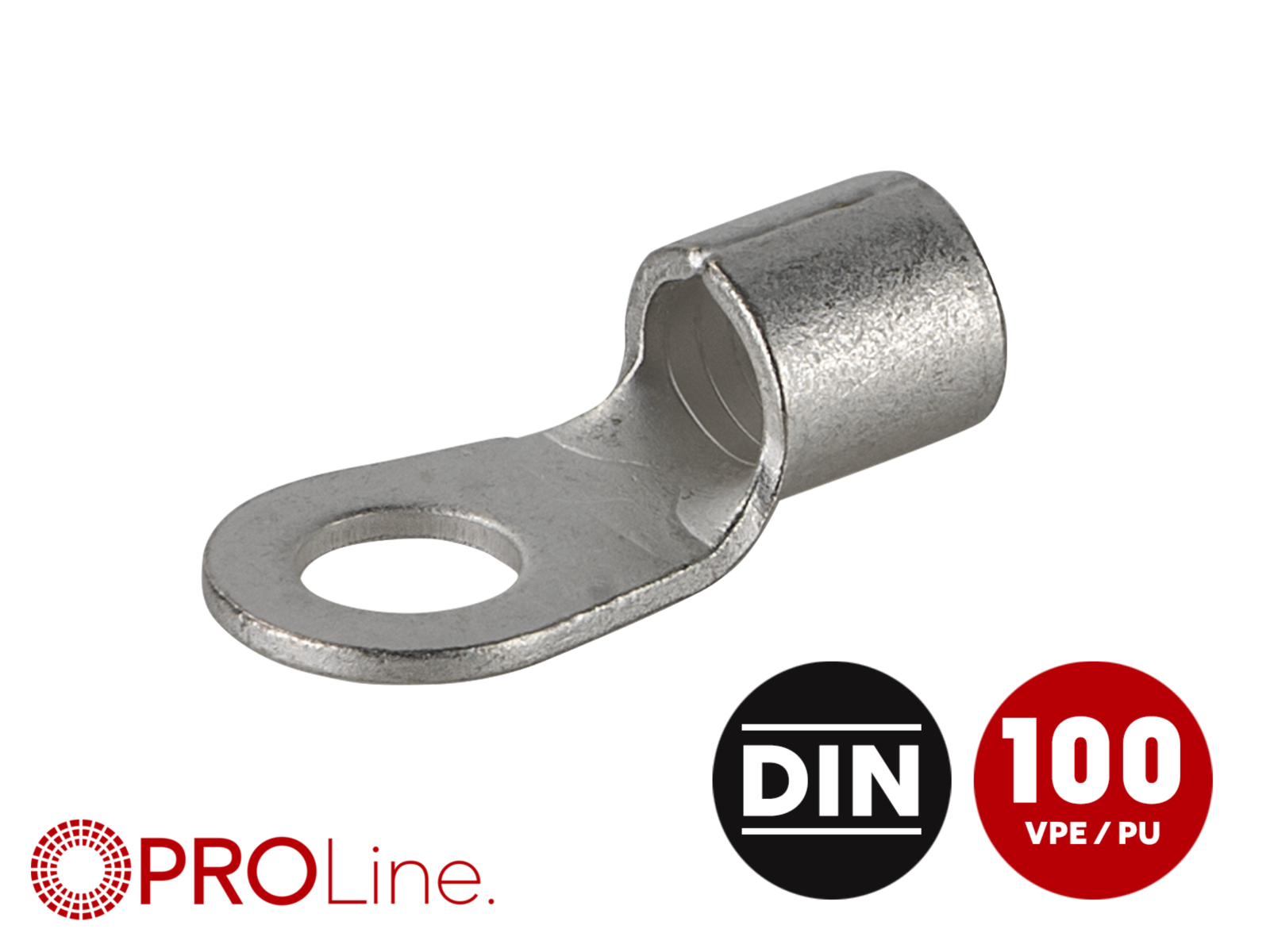 Ringkabelschuh 25mm²/8,4mm M8 unisoliert 100 Stück