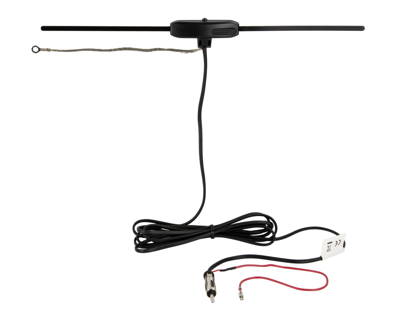 Glasklebeantenne AM/FM DIN(m) 12V extern
