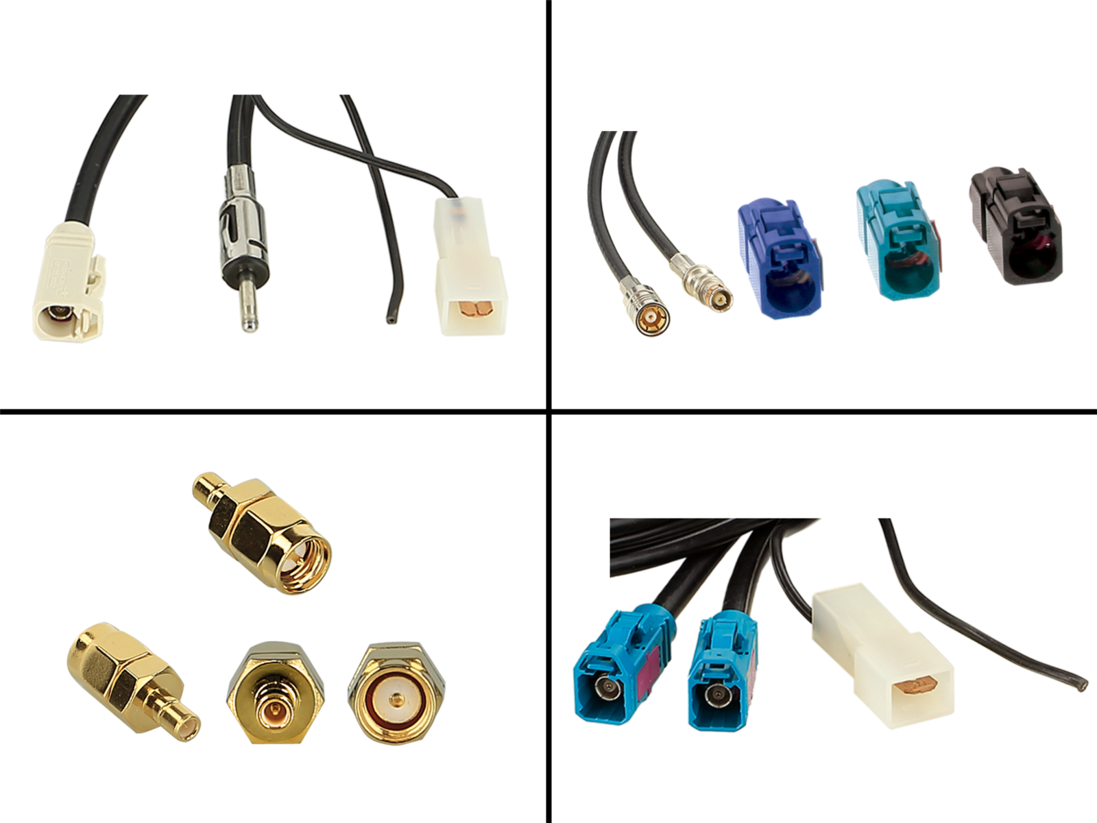 Antennenkabel Kit Fakra(f)>DIN(m)/SMB(F)/SMA(m)/Fakra(f)