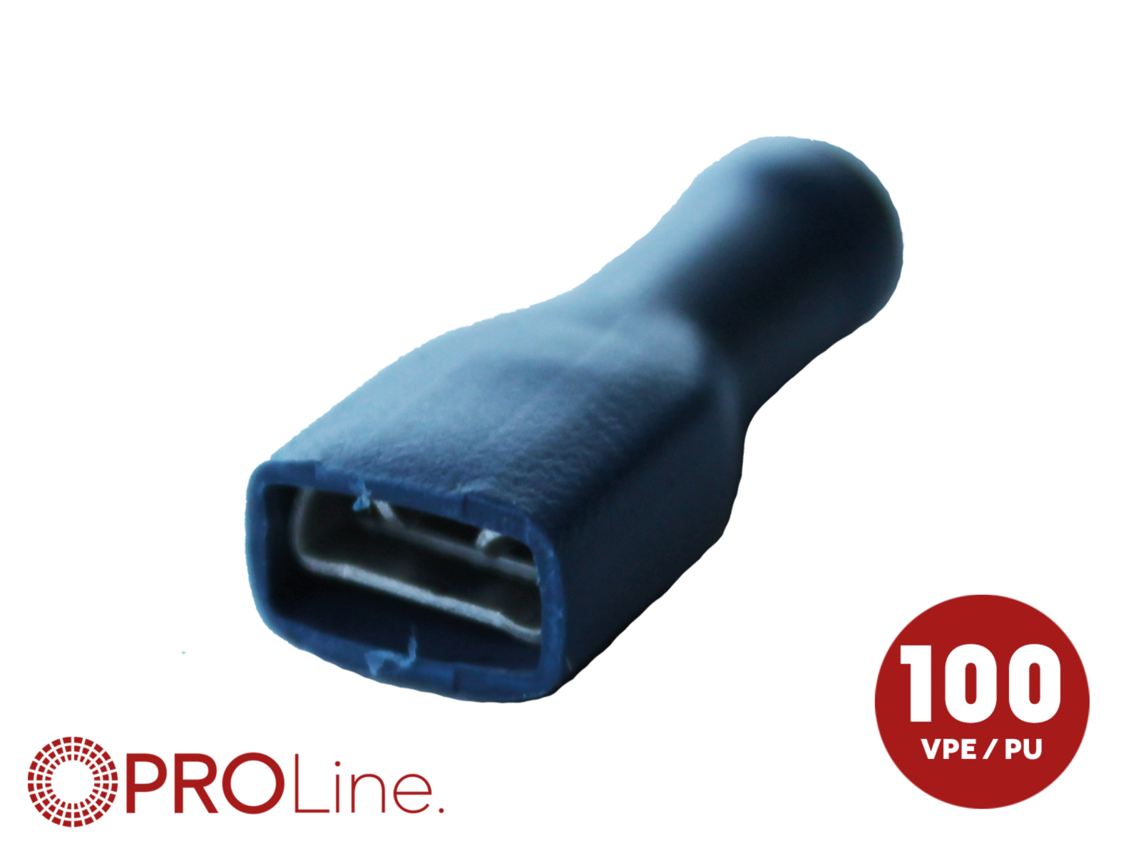 Flachsteckhülse(f) 1,5mm²-2,5mm²/6,3mm blau STVI 100 Stück