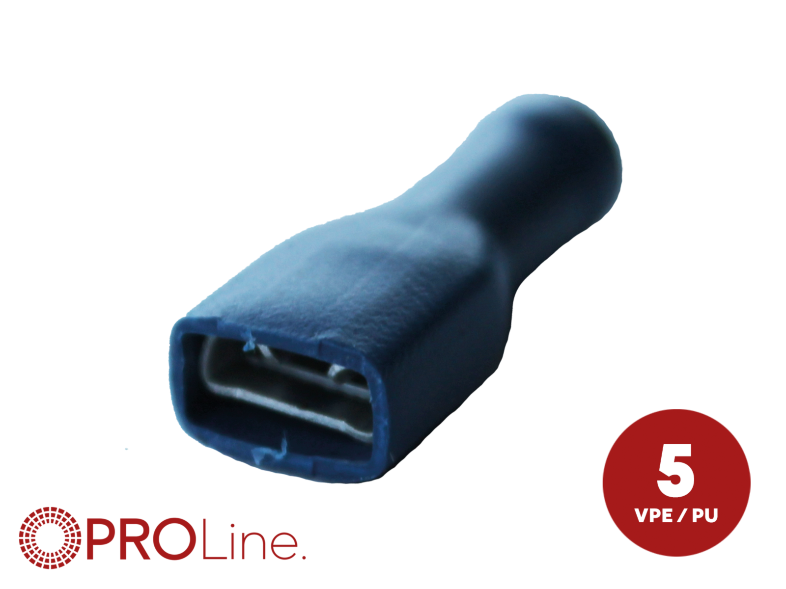 Flachsteckhülse(f) 1,5mm²-2,5mm²/6,3mm blau STVI 5 Stück