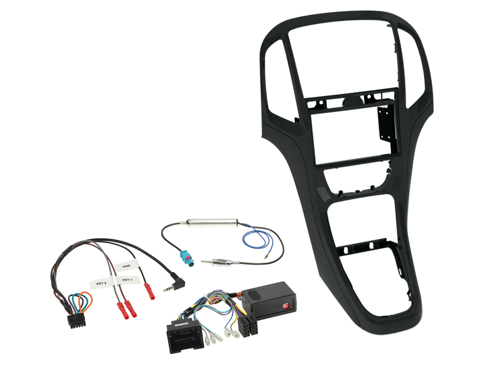 2-DIN Kit Opel Astra J 2009-2018 perl schwarz LFB/Antenne