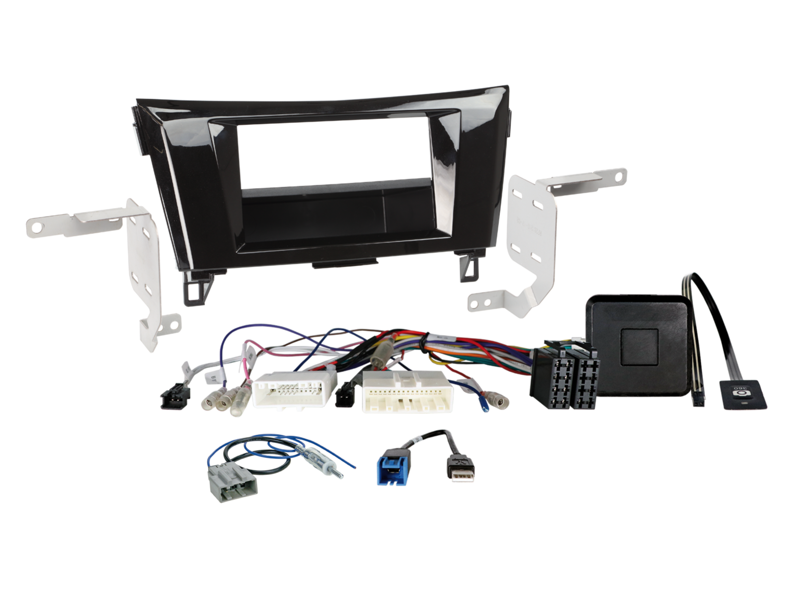 2-DIN Kit mit Fach Nissan Qashqai/X-Trail LFB 360° Kamera