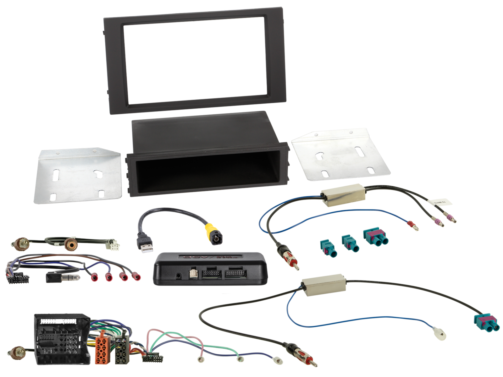 2-DIN Kit mit Fach Seat Ibiza/Leon i-dapter/Anntenne