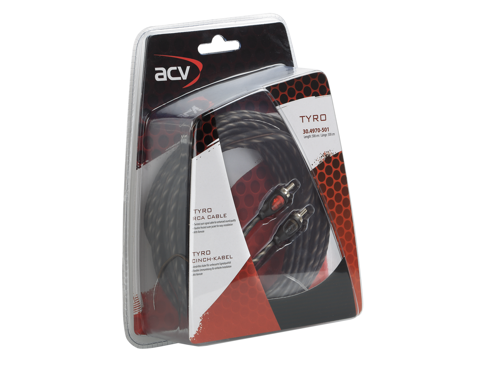 Cinch Kabel acv TYRO Economy Line 500cm mit Remotekabel