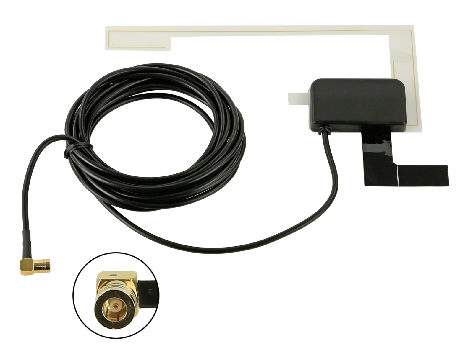 Glasklebeantenne DAB+ SMB(f) 12V Phantom