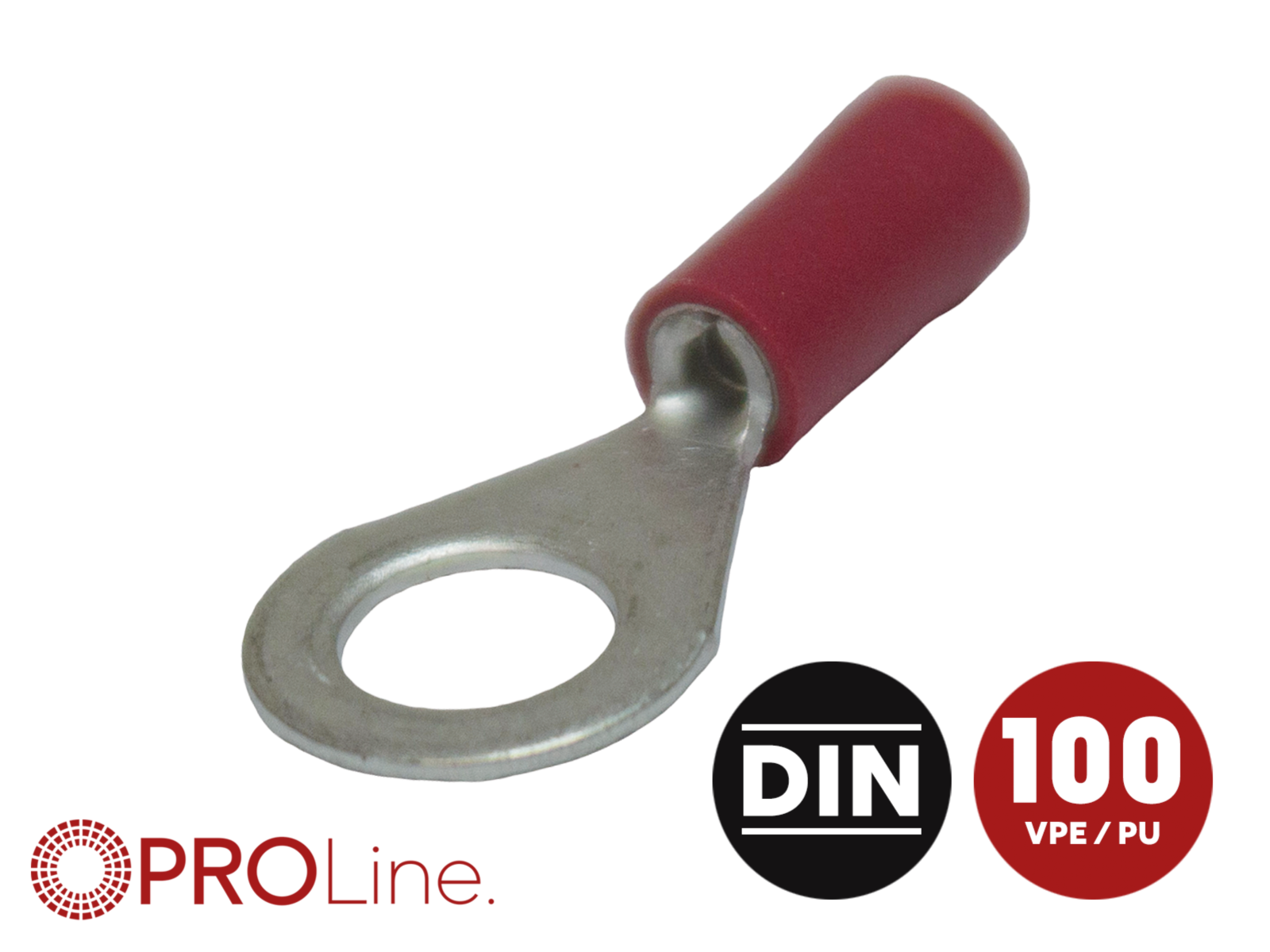Ringkabelschuh 0,5mm²-1,5mm²/6,5mm rot EE 100 Stück