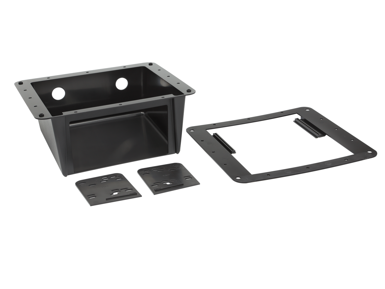 2-DIN Radioblende Universalmontage schwarz