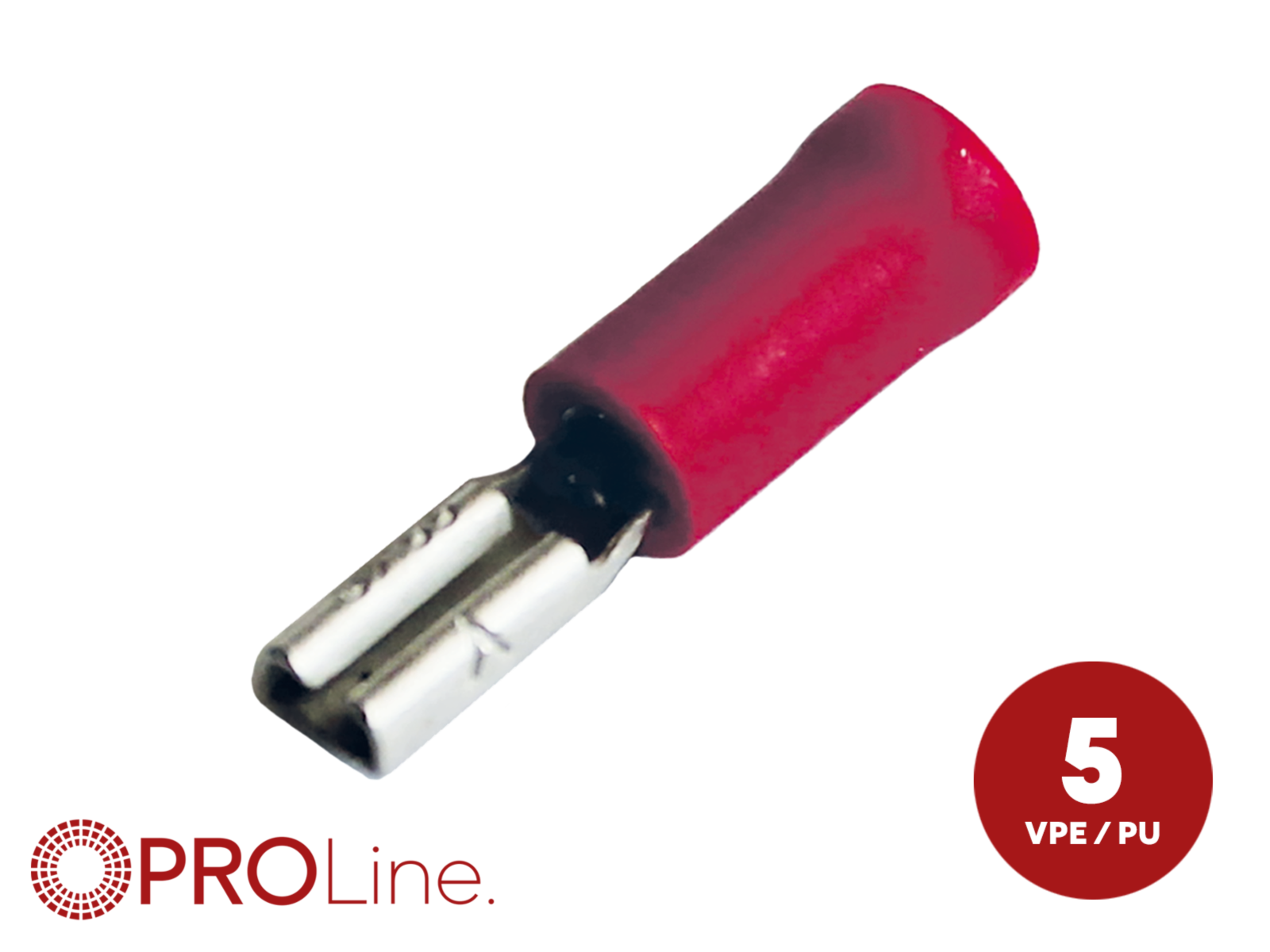 Flachsteckhülse(f) 0,5mm²-1,5mm²/2.8mm rot EE 5 Stück
