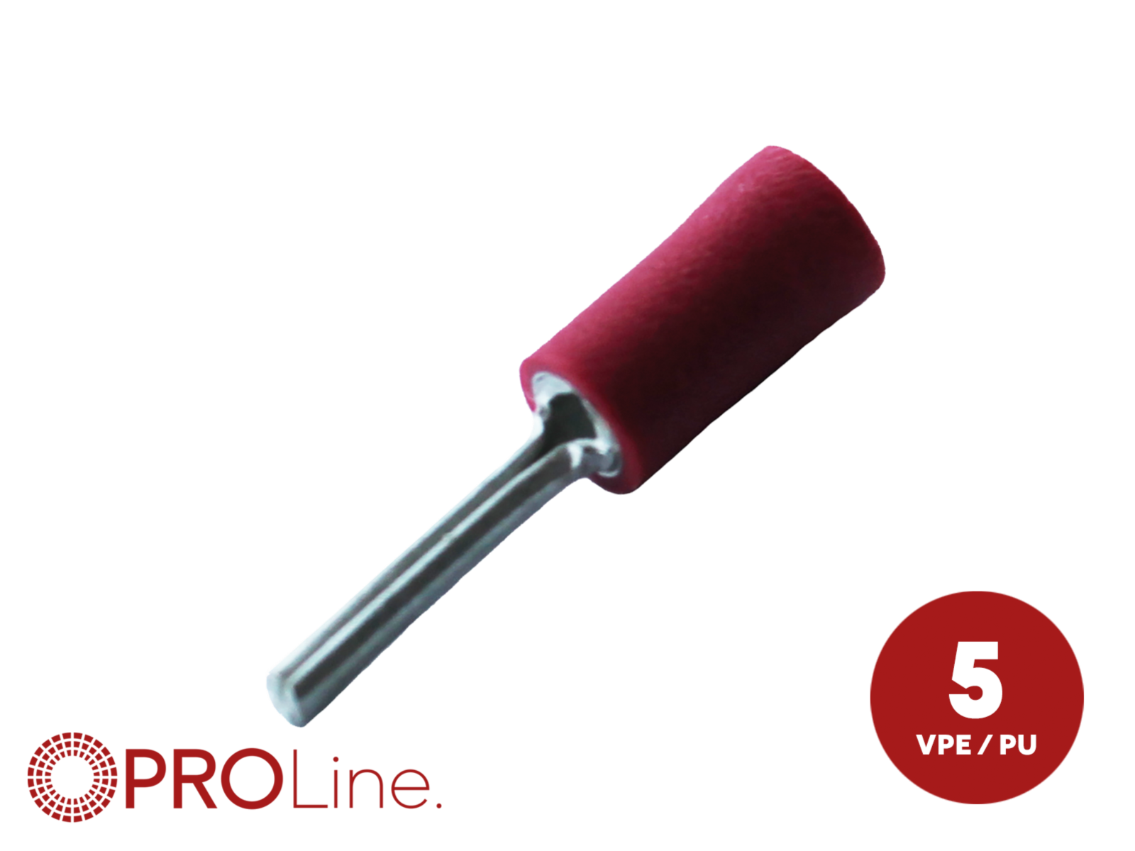 Stiftkabelschuh 0,5mm²-1,5mm²/12mm rot ST 5 Stück