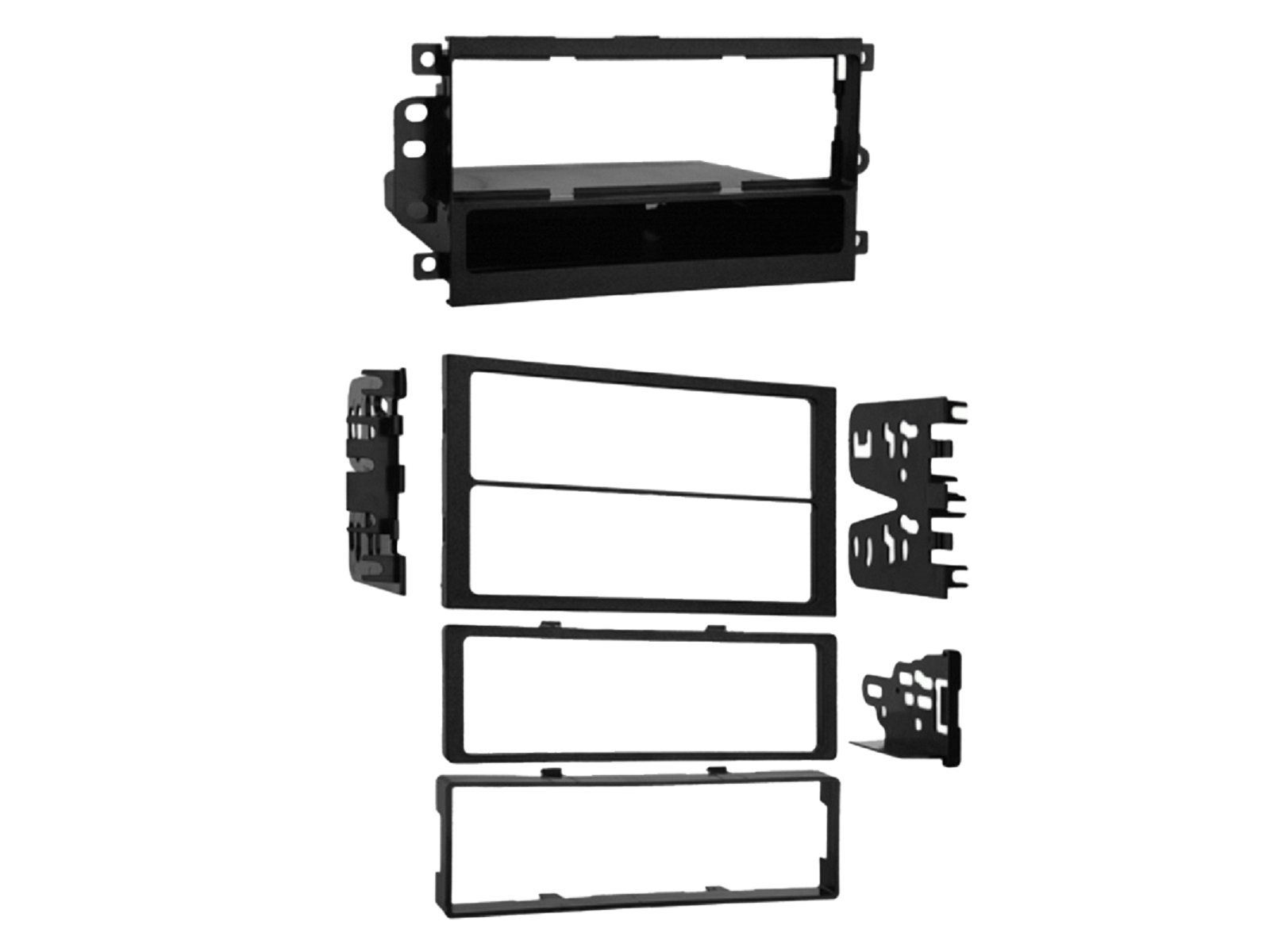 2-DIN Radioblende mit Fach GM/Isuzu/Suzuki schwarz