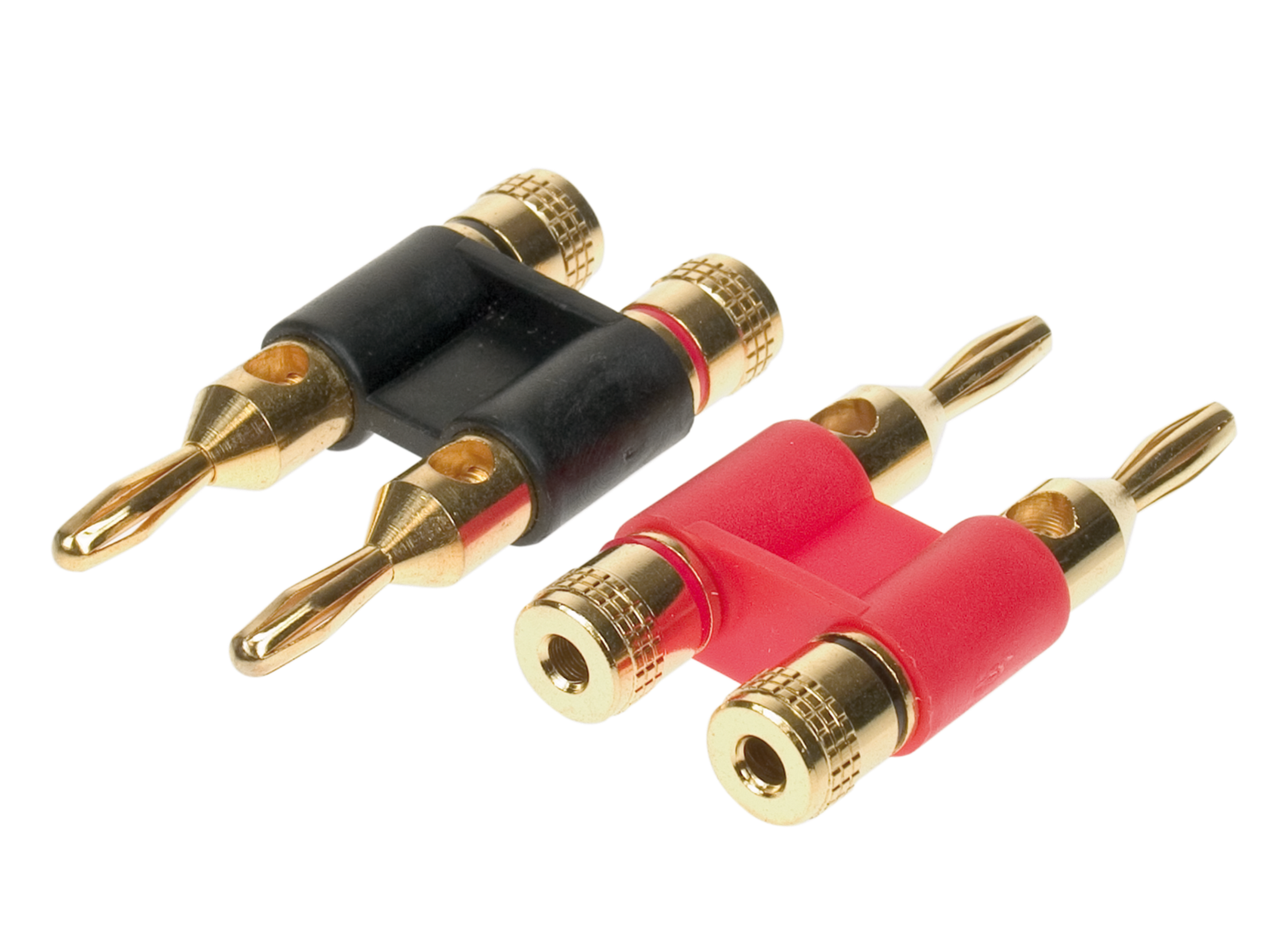 Bananenstecker 1 x rot/1 x schwarz 4 mm²-6mm² Doppelstecker